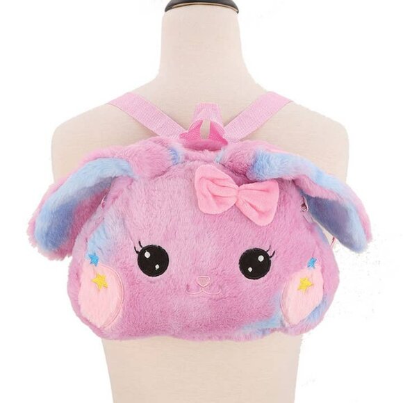 SPOOKYVILLE CRITTERS Kawaii Pink Bunny Plush Backpack - Picture 4 of 6